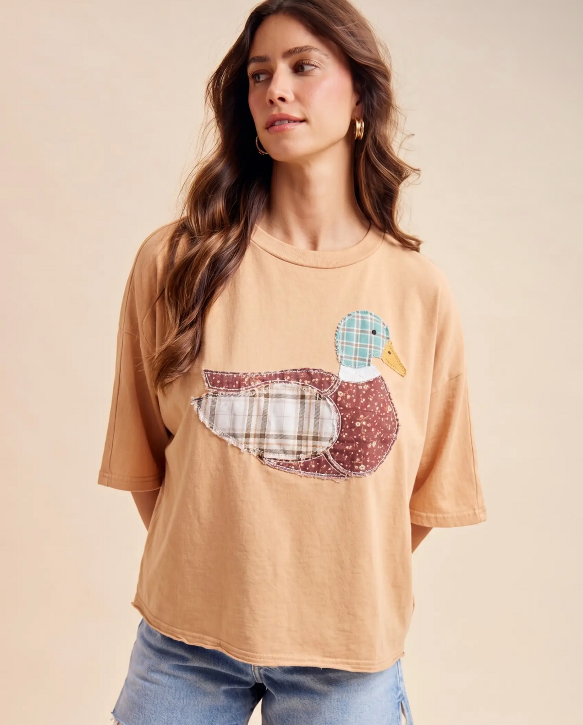 Mallard Duck Patchwork Latte Top