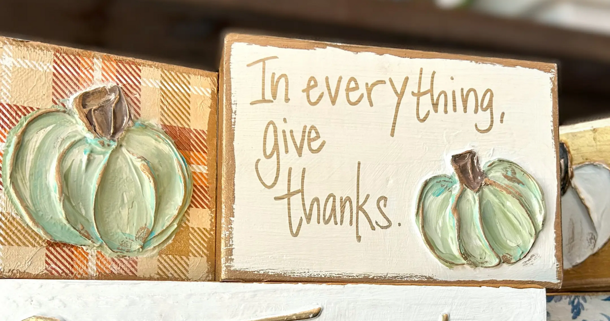 In Everything Give Thanks Word Block
