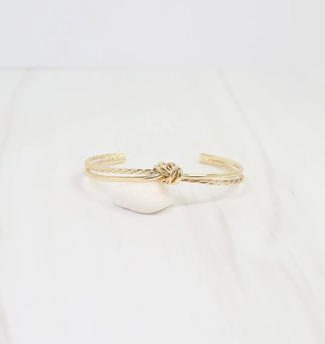 Gold Knot Cuff Bracelet