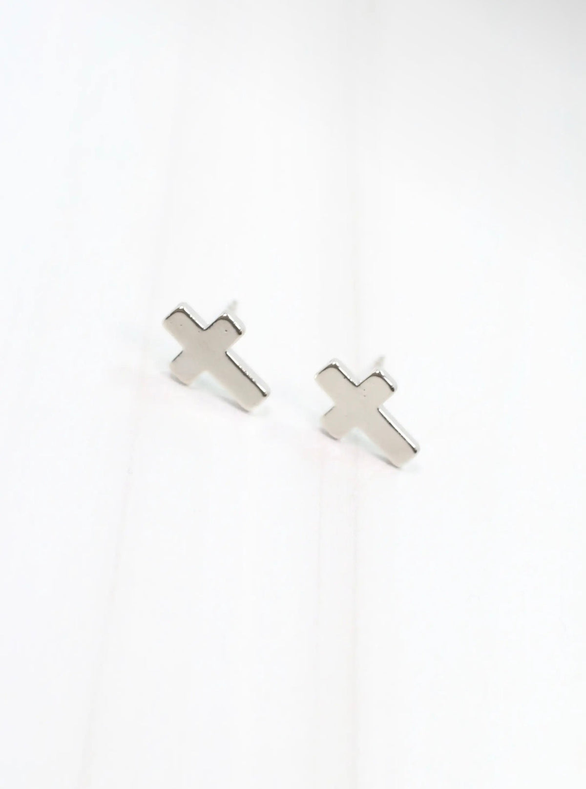 Silver Cross Earrings