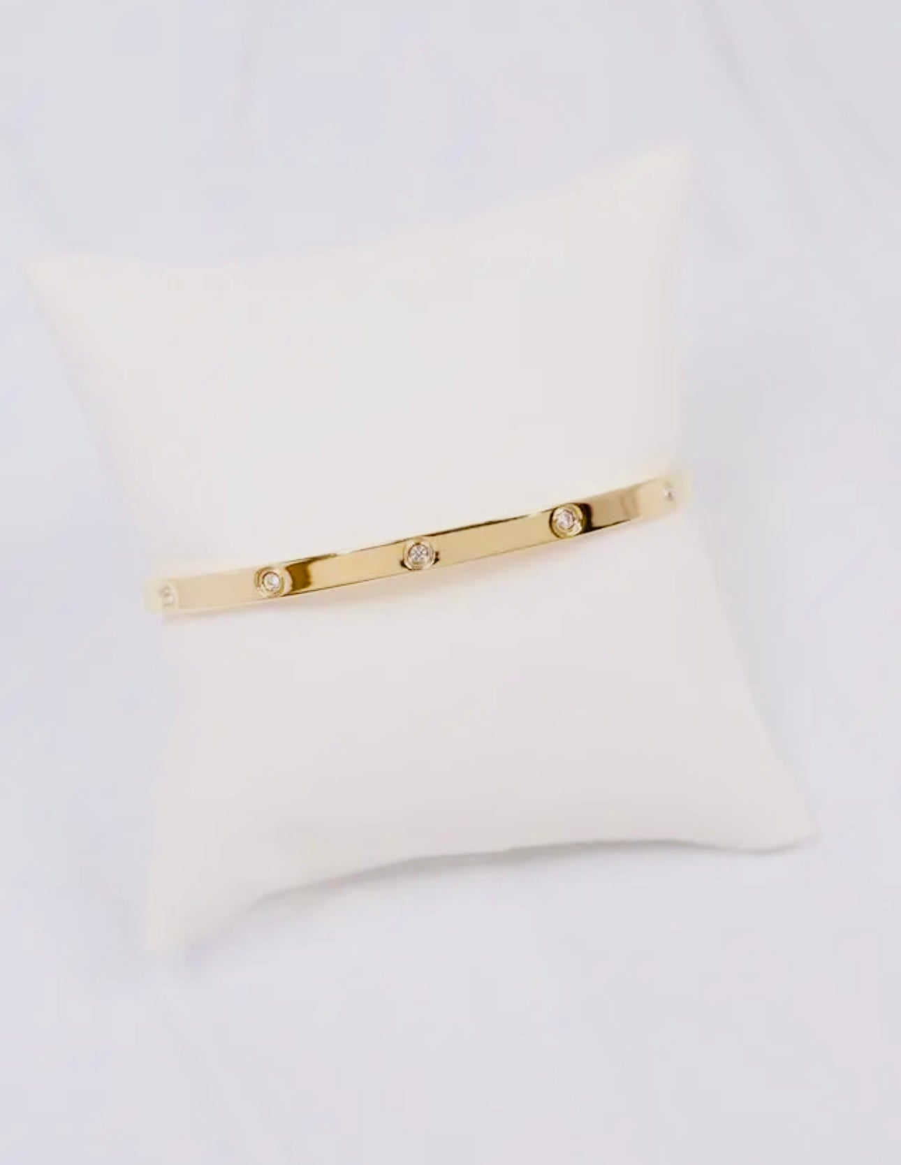 Gold Studded Metal Bangle