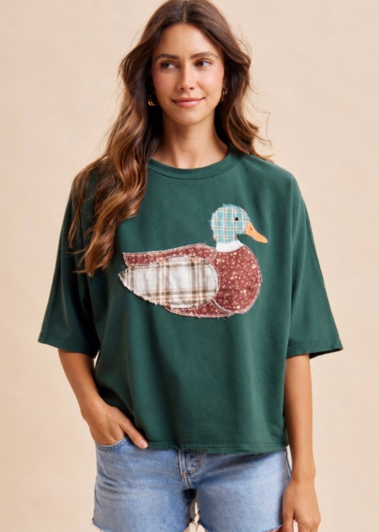 Mallard Duck Patchwork Knit Top