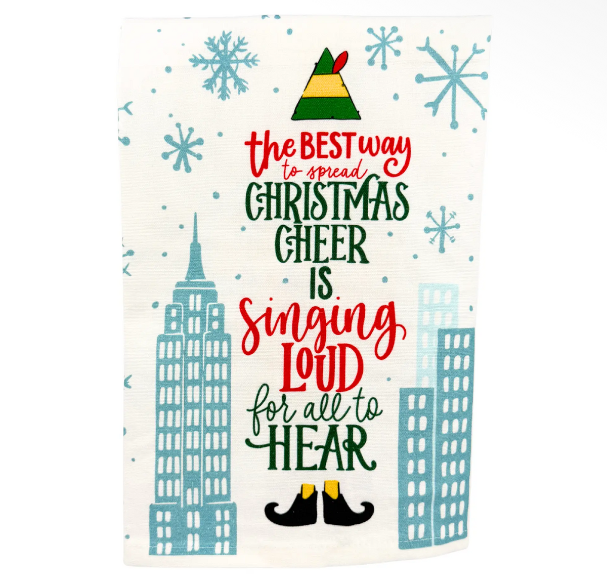Elf Christmas Cheer Tea Towel