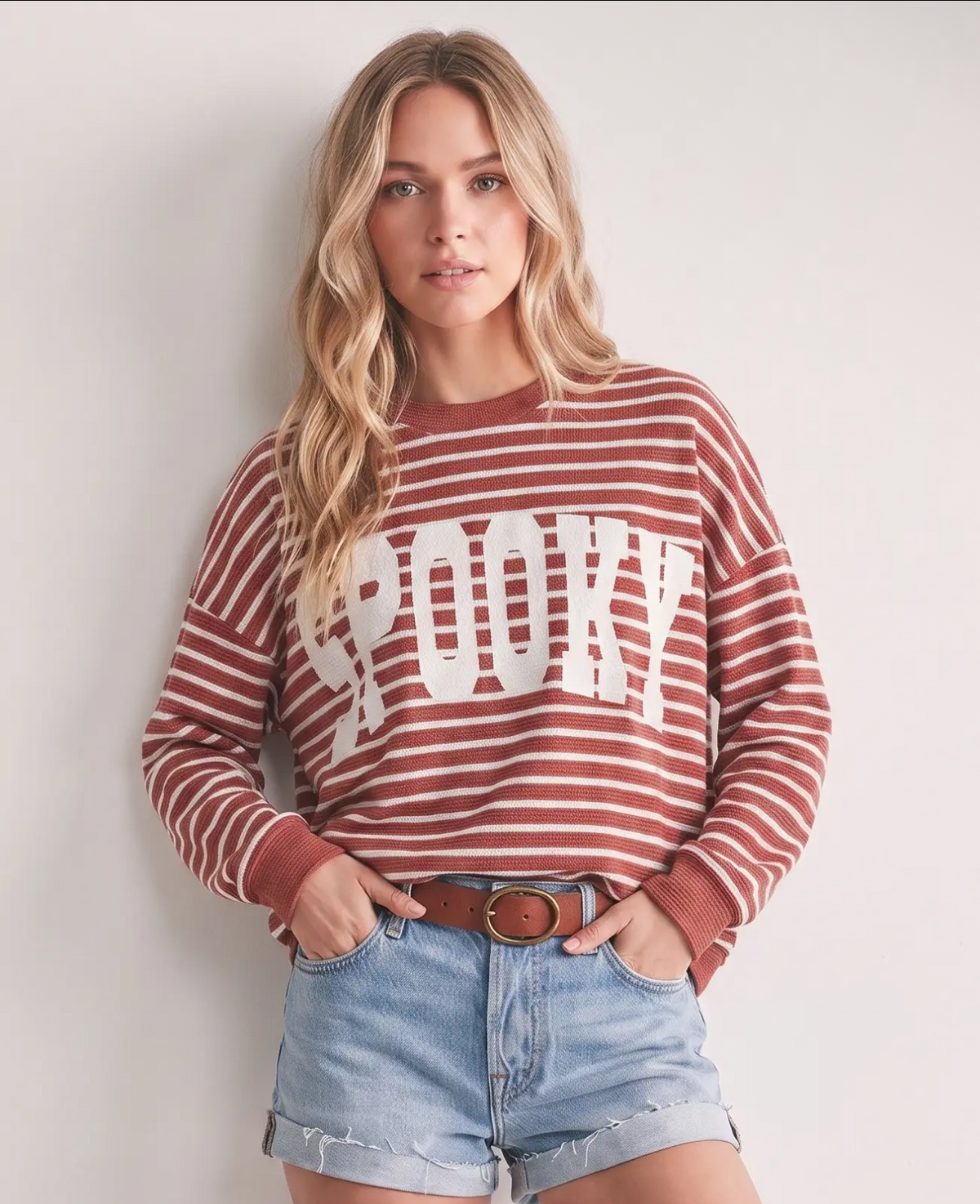Spooky Stripe Knit Top