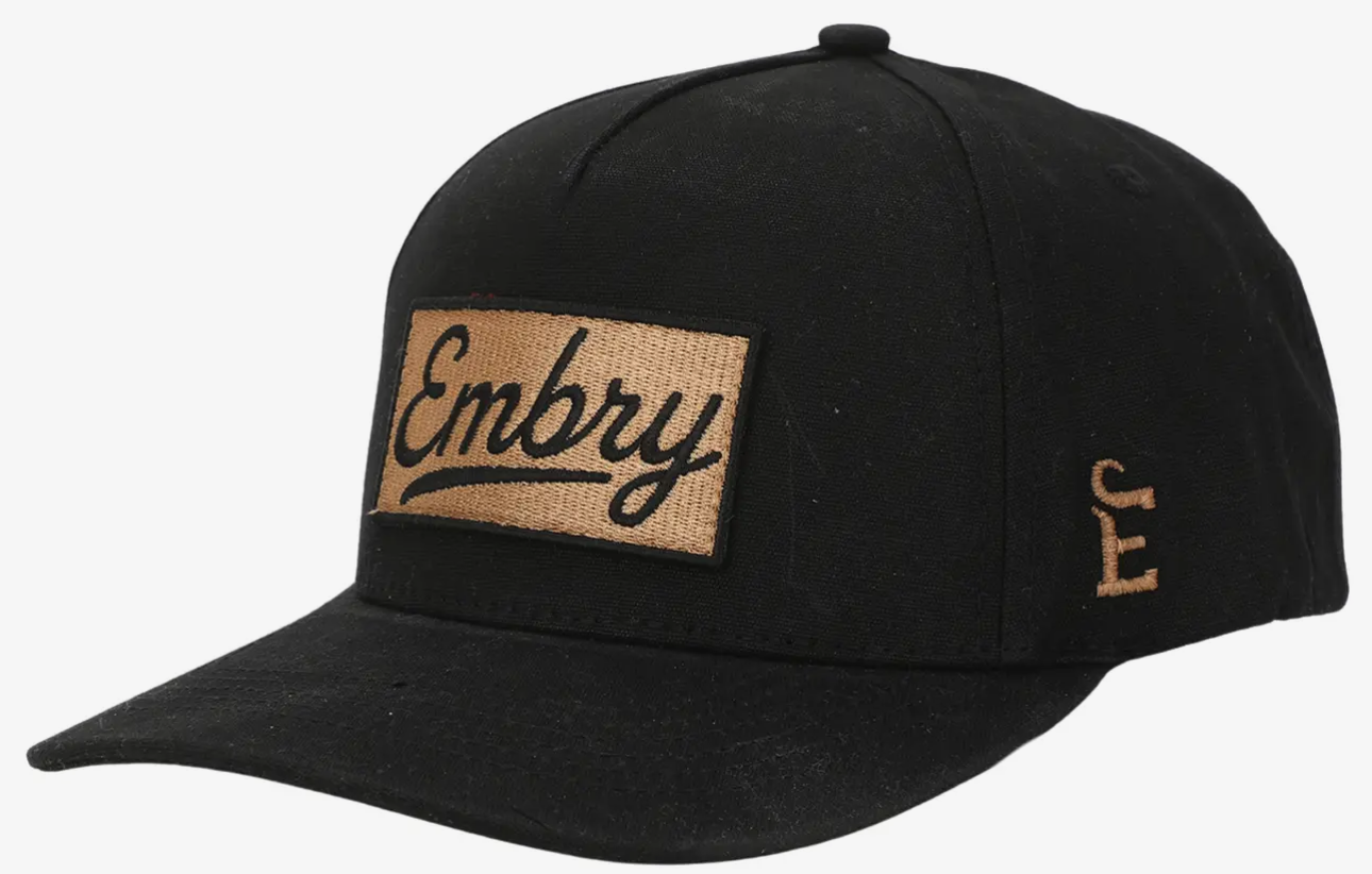 Black Waxed Canvas Hat