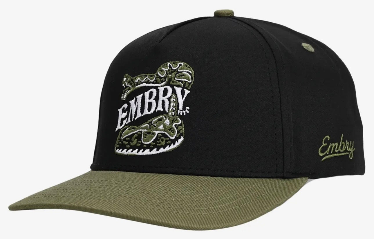 Black & Olive Diamondback Hat