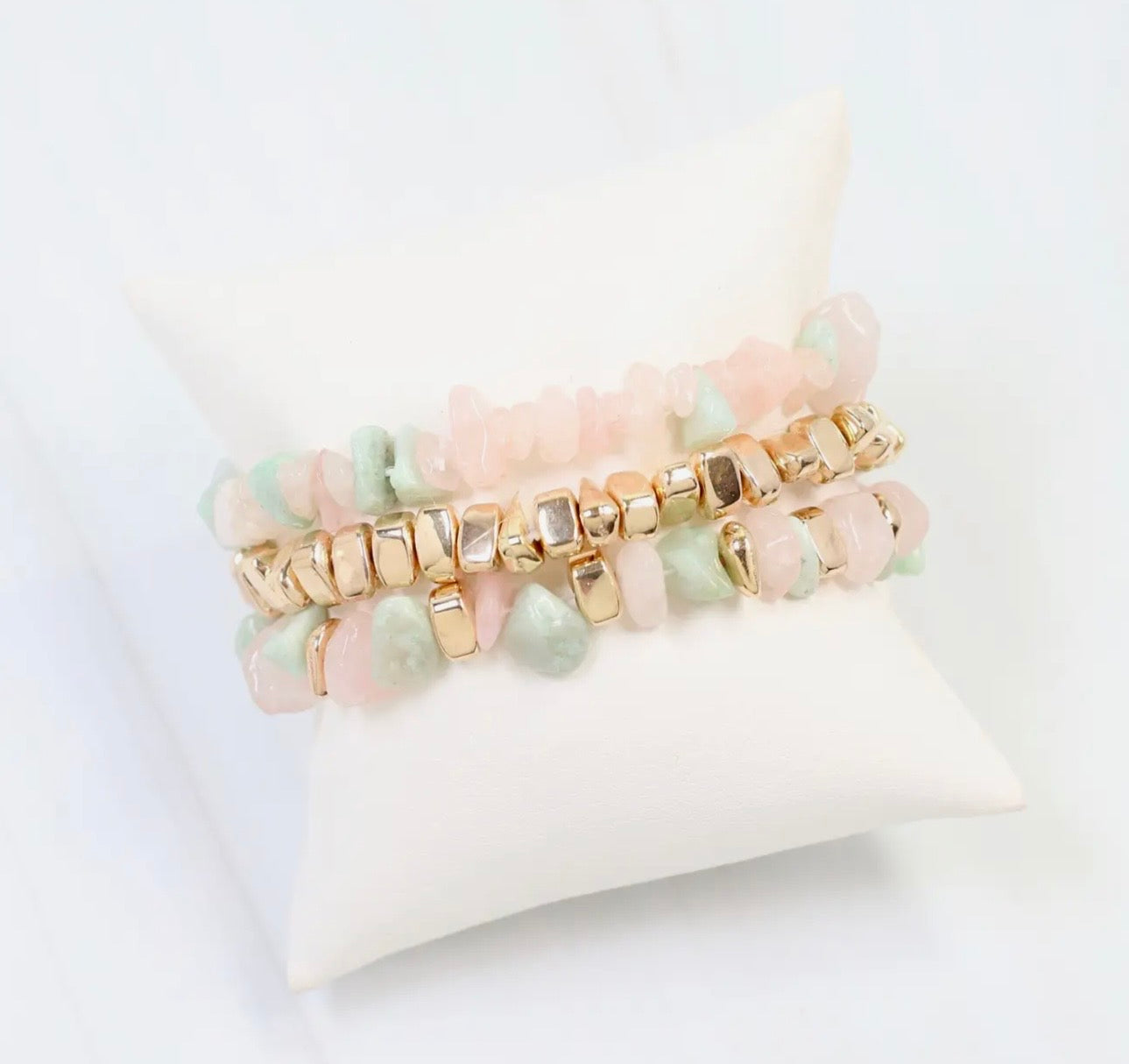 Blush Beaded Bracelet Set