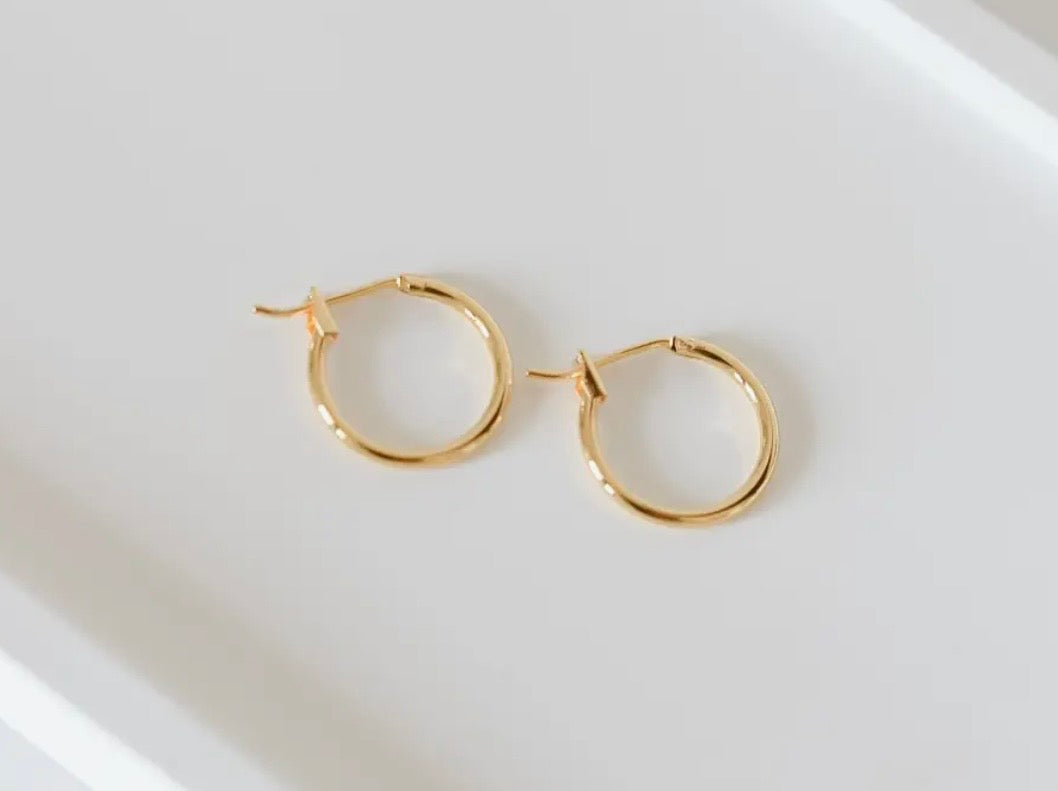 Kelly Gold Dainty Hoop Earrings