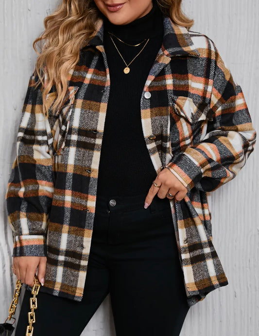 Plaid Print Shacket