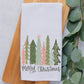 Christmas Trees Waffle Tea Towel