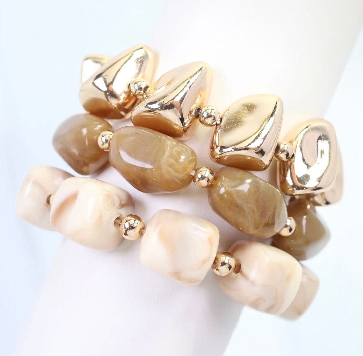 Rayna Natural Bead Bracelet Set