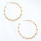 Layne Gold Bead Hoop Earrings