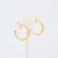Small Matte Gold Hoop Earrings