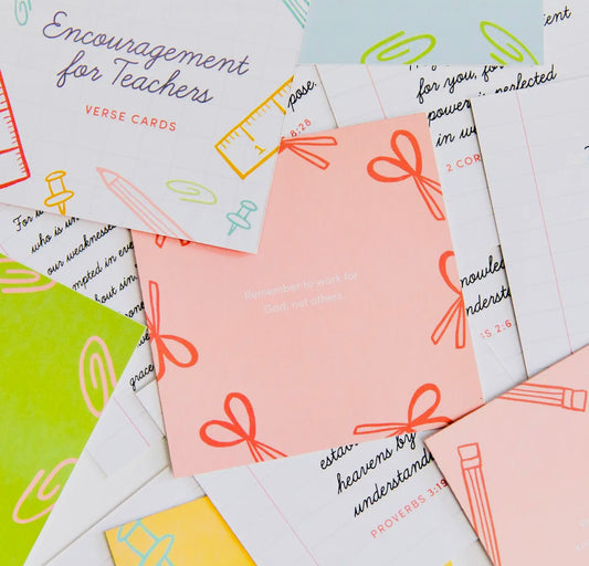 Encouragement For Teachers Verse Card Set