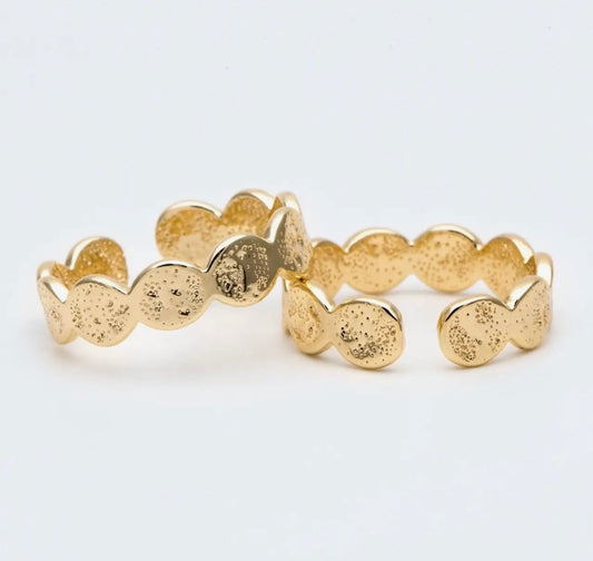 Hammered Gold Adjustable Ring