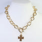 Athena Hammered Cross Necklace