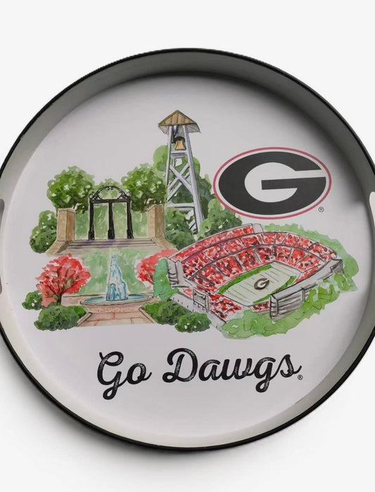 Georgia Landmark Round Tray