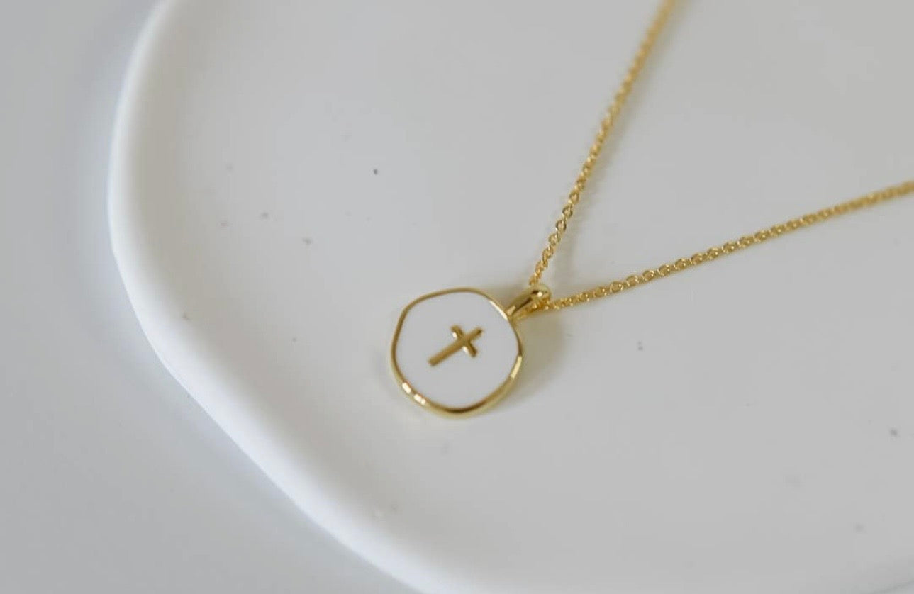 Lennon Cross Charm Necklace