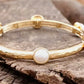 Pearl Stone Golden Bangle