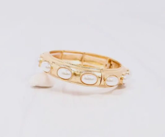 Harriette Pearl Gold Bracelet