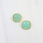 Mint Gold Lined Earrings