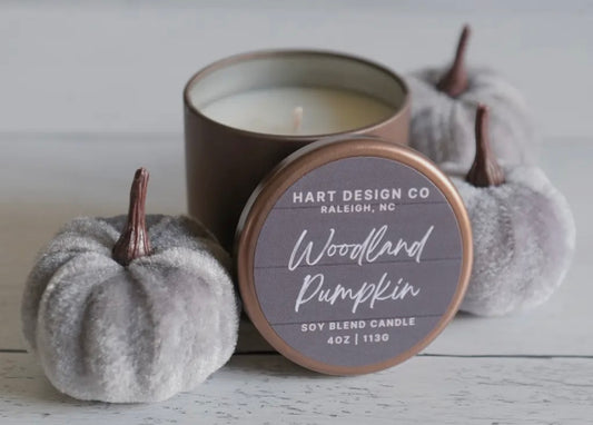 Woodland Pumpkin Tin Candle