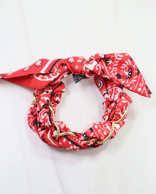 Fontana Chain Red Scarf Bracelet