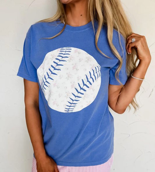 Floral Baseball Graphic Tee