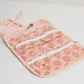 Layla Pink Quilted Jewelry Roll