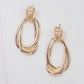 Twisted Gold Drop Earrings