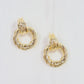 Traci Textured Drop Gold Earrings
