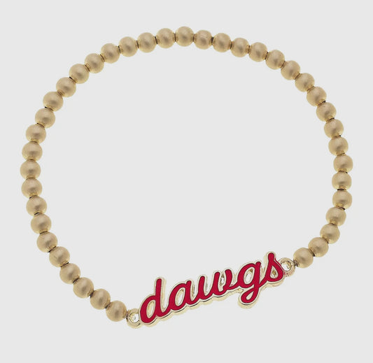 Dawgs Red Bead Bracelet
