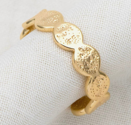 Hammered Gold Adjustable Ring