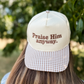 Praise Him Anyway Gingham Hat