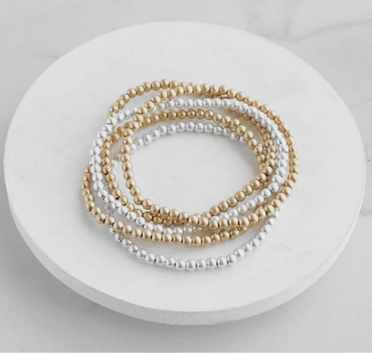 Silver & Gold Bracelet Set