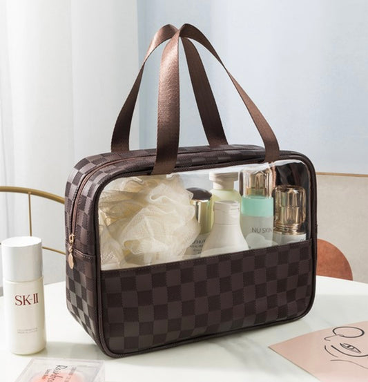 Checkered Clear Travel Bag, VARIOUS