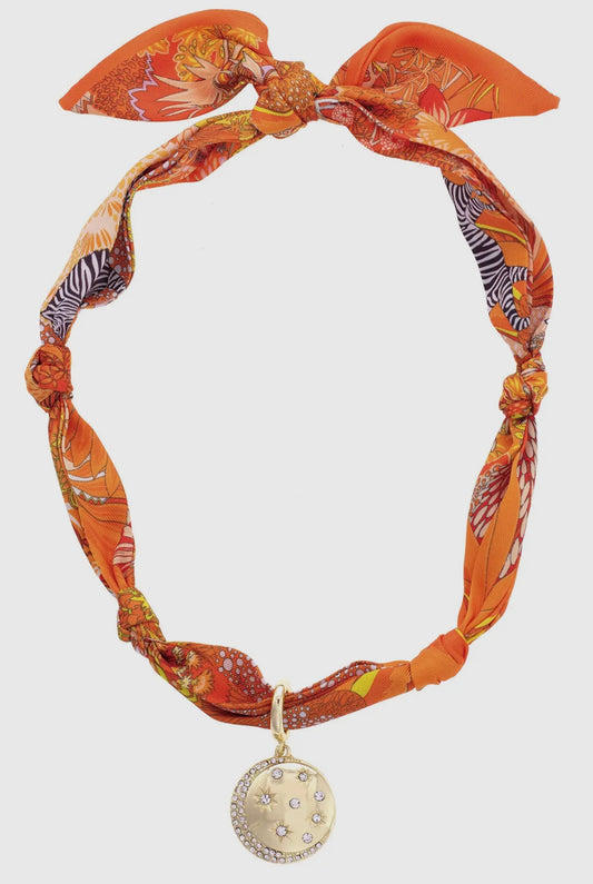 Phoenix Celestial Coin Scarf Necklace