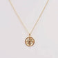 Compass Charm Gold Necklace