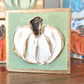 Sage & White Pumpkin Wood Block