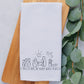 Nativity Scene Waffle Tea Towel