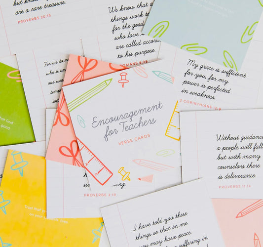 Encouragement For Teachers Verse Card Set