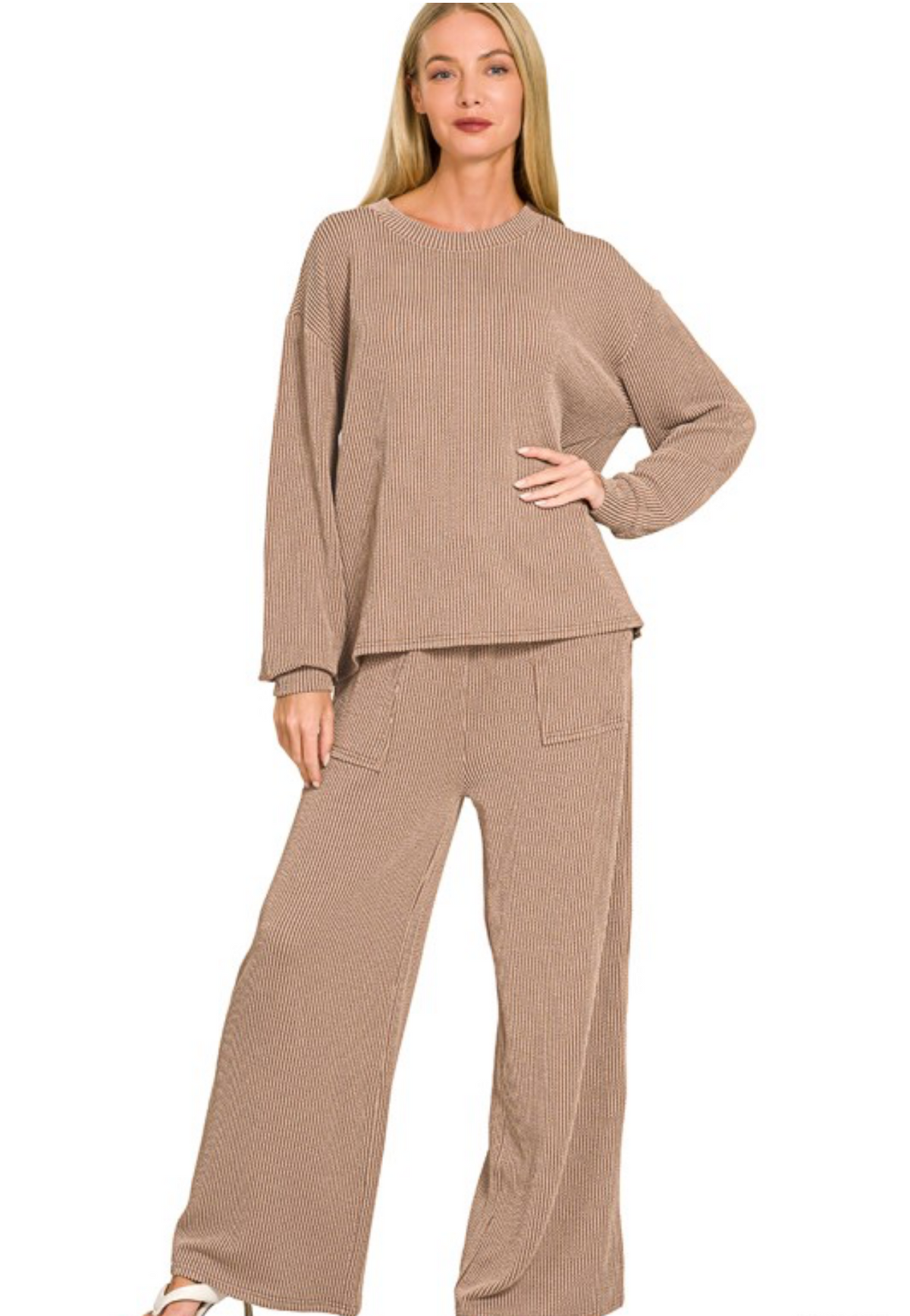 Raised Rib Pullover Set