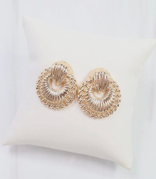 Brookside Textured Gold Earrings