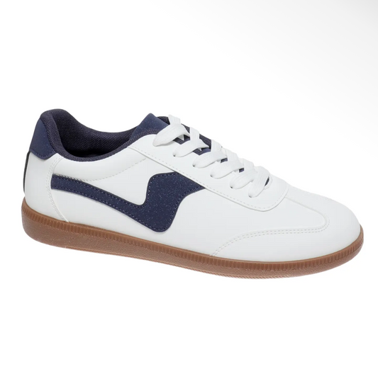 Navy Pattern Sneakers