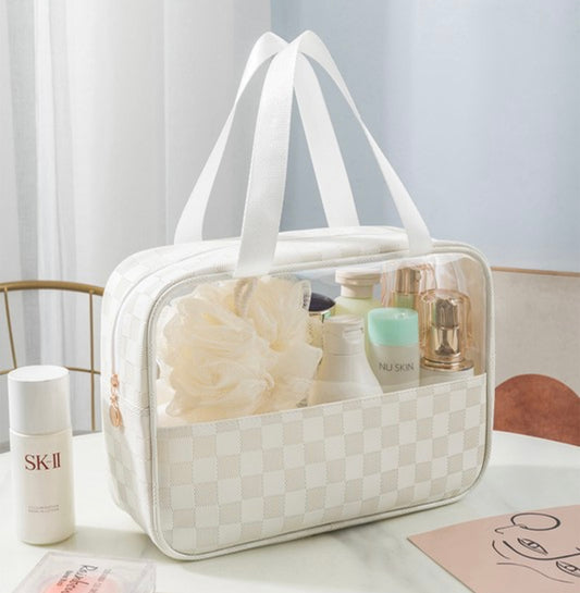 Checkered Clear Travel Bag, VARIOUS