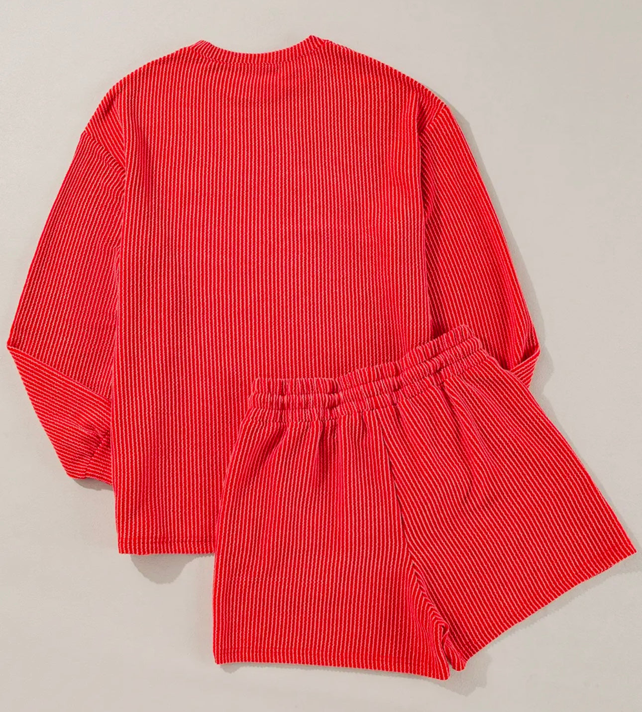 Merry Red Ribbed Set