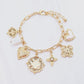 Callaway Worn Gold Charm Bracelet