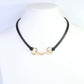 Gold Horsebit Cord Necklace