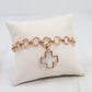 Cross Gold Link Bracelet