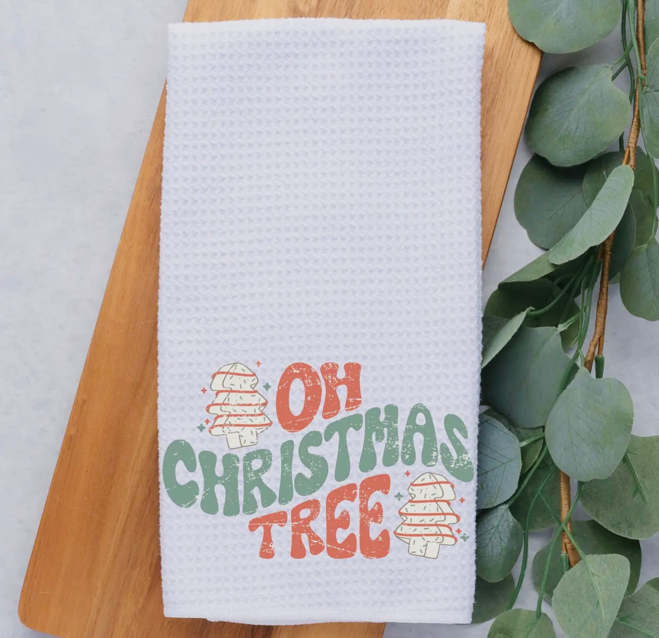 Oh Christmas Tree Waffle Tea Towel